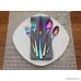Beautiful and Unique Flatware Set - 20 Piece by Kadina | Iridescent Silverware Sets | Stainless Steel Dinnerware Set | Utensils For 4 | Rainbow Tableware with Dessert Fork Knife Spoon Dinner Fork - B07872BXXB